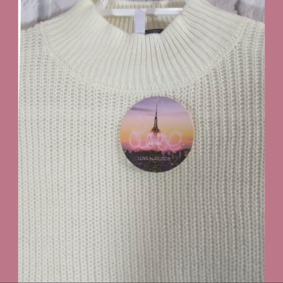 NWT LOVE BY DESIGN CREAM MOCK NECK SWEATER XL - Picture 10 of 13